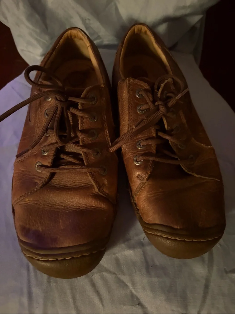 Keen Brown Leather Lace-Up Casual Shoes size 11